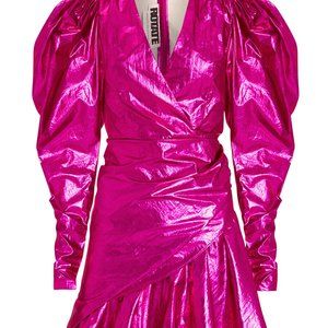 ROTATE BIRGER CHRISTENSEN - V-Neck Mini Dress Women's size 10- Raspberry pink